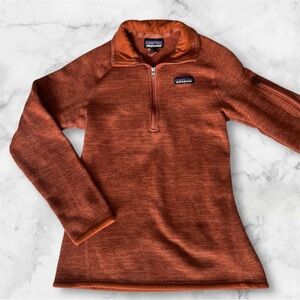 Patagonia Burnt Orange Quarter-Zip Fleece